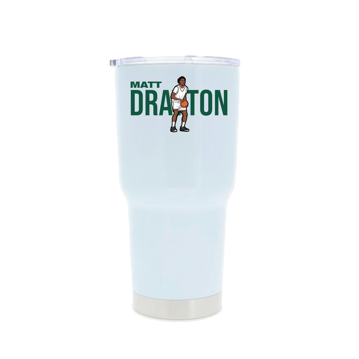 30oz Stainless Steel Tumbler — Player Name in White