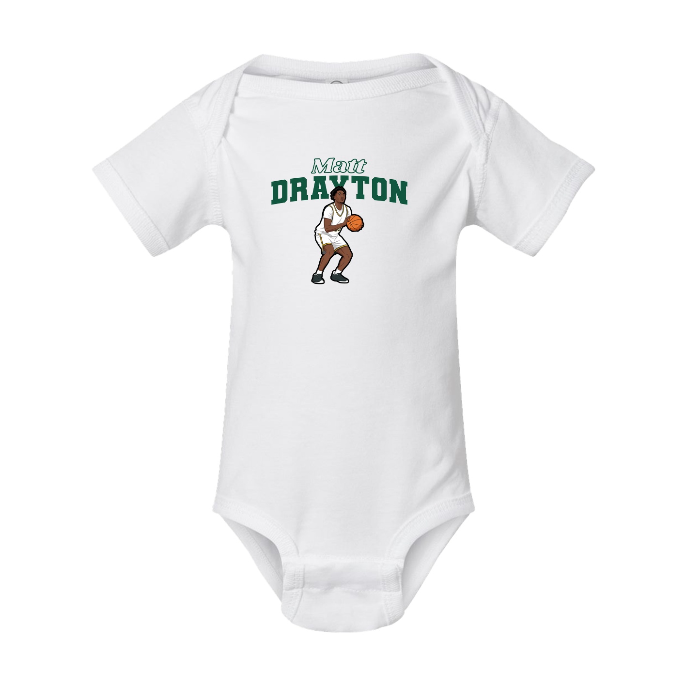 Baby Onesie — Name Arch in White