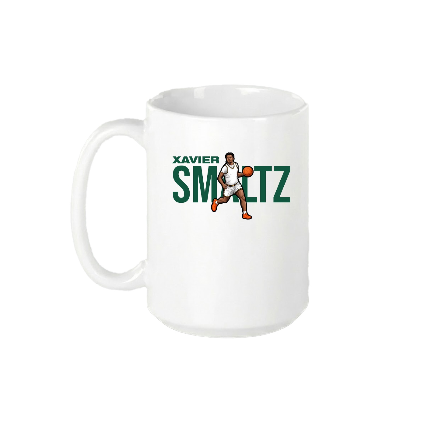 15oz Coffee Mug — Player Name in White