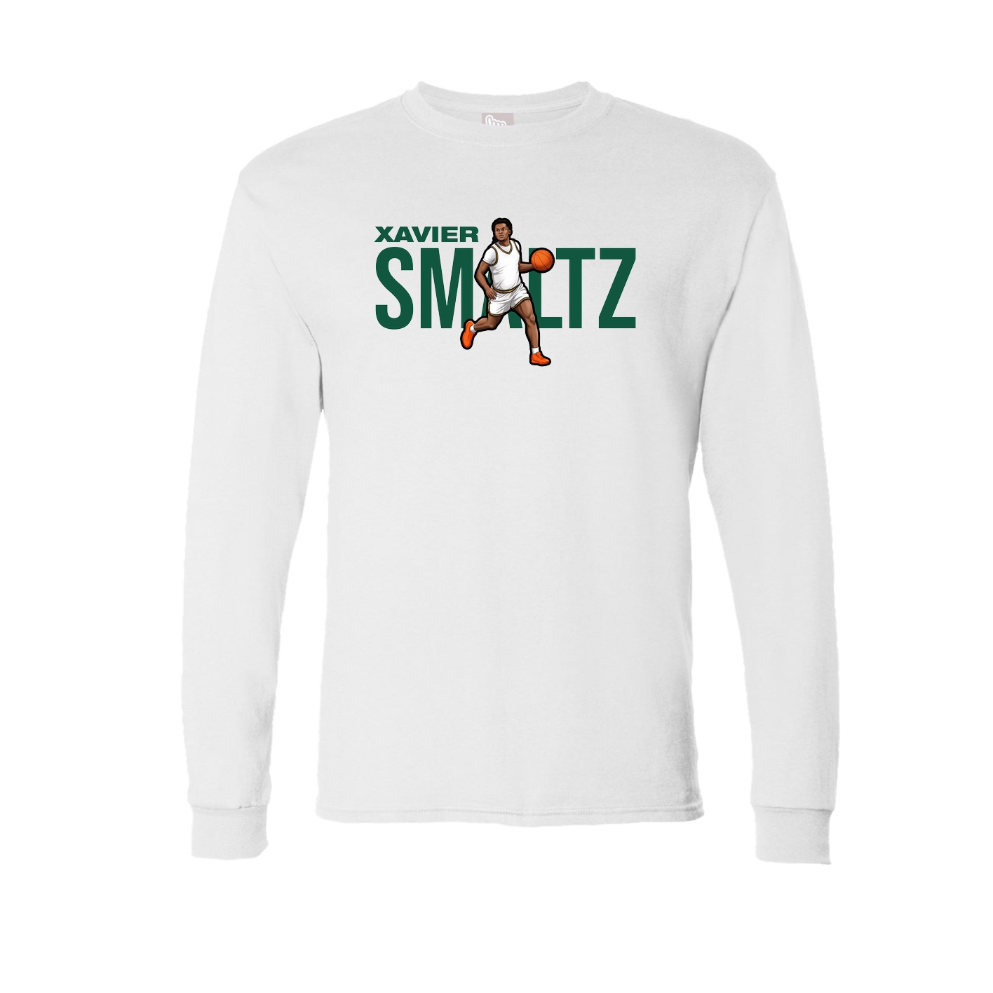 Long Sleeve Tee — Player Name in White