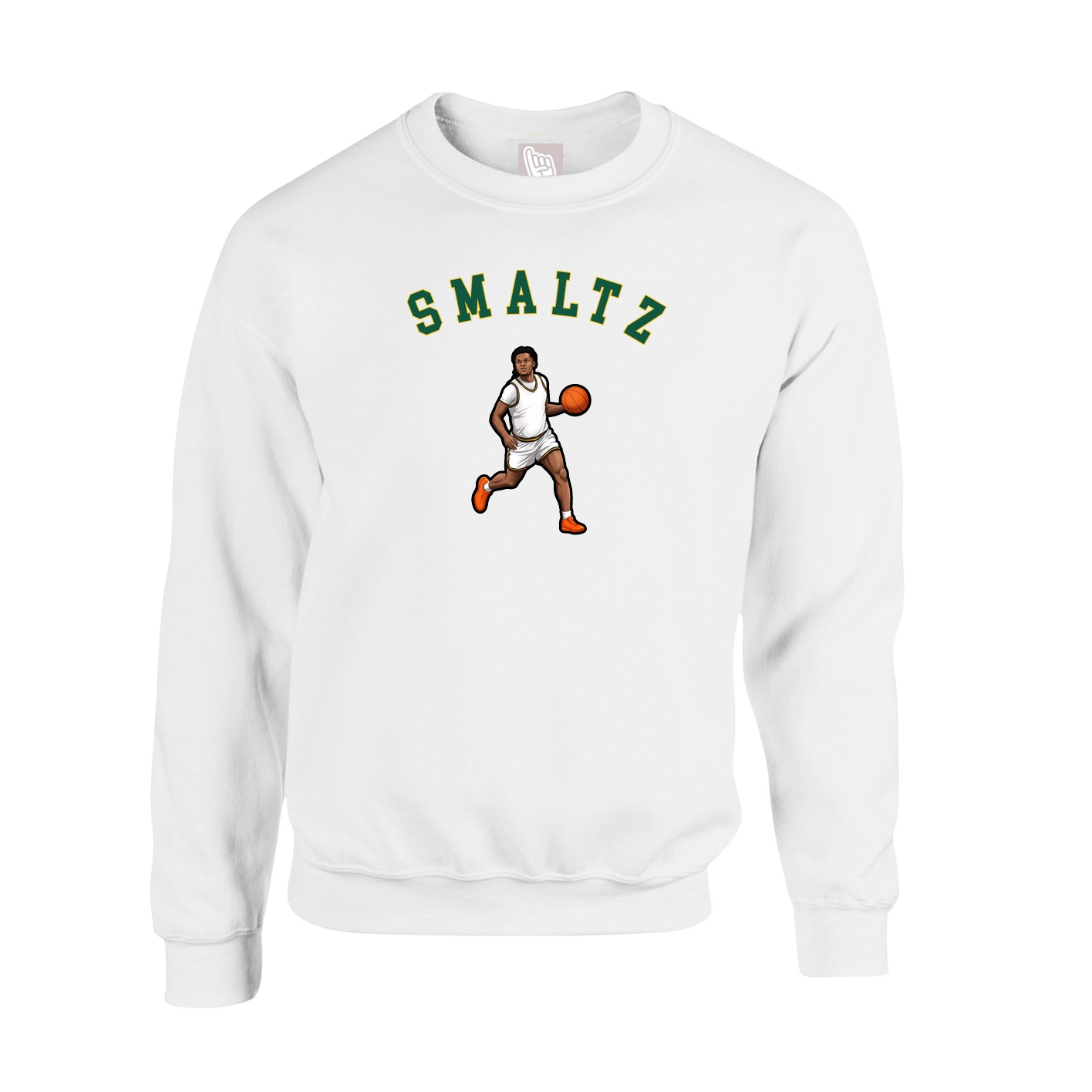 Fleece Crew — Shirsey Arch in White