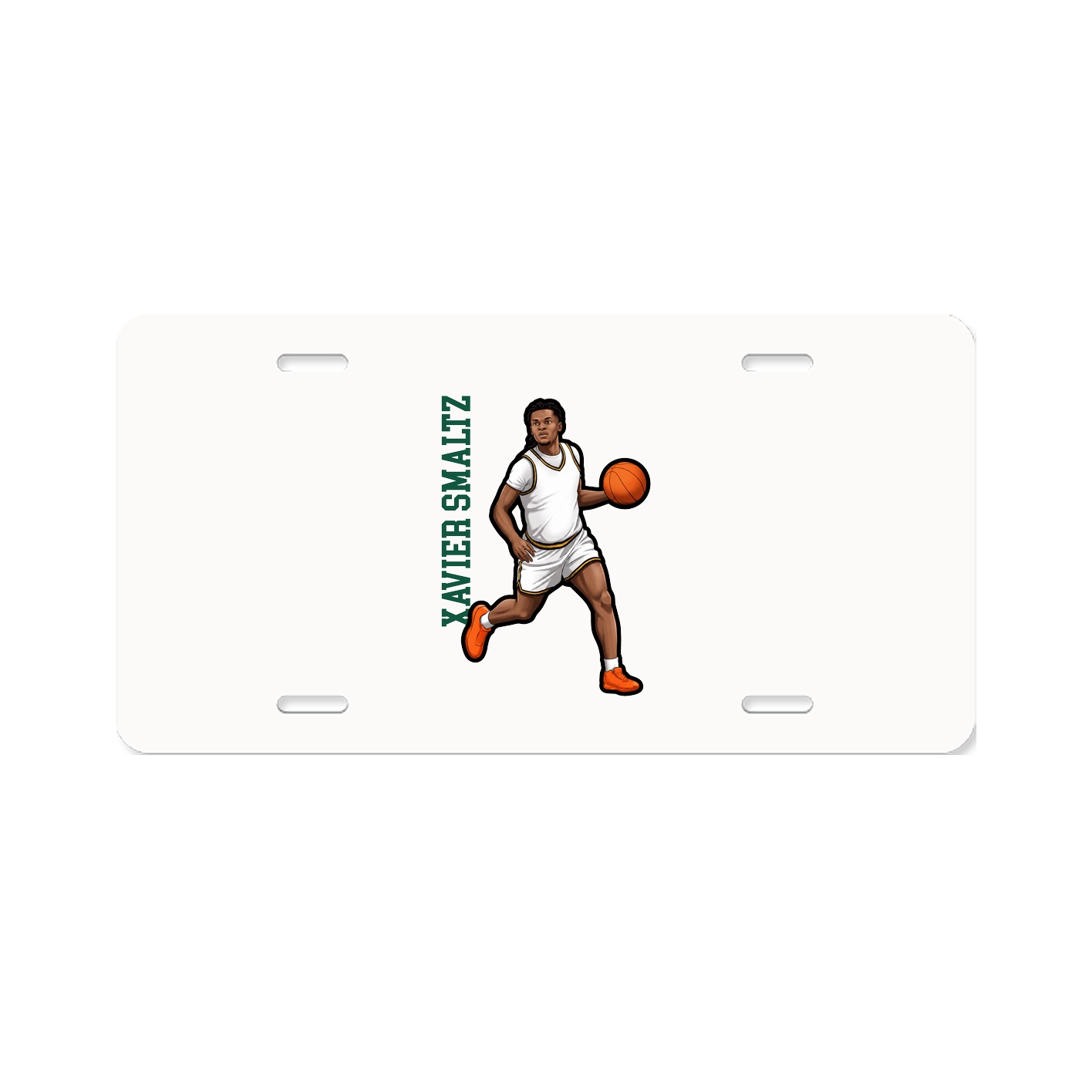 License Plate — Name Vertical in Classic
