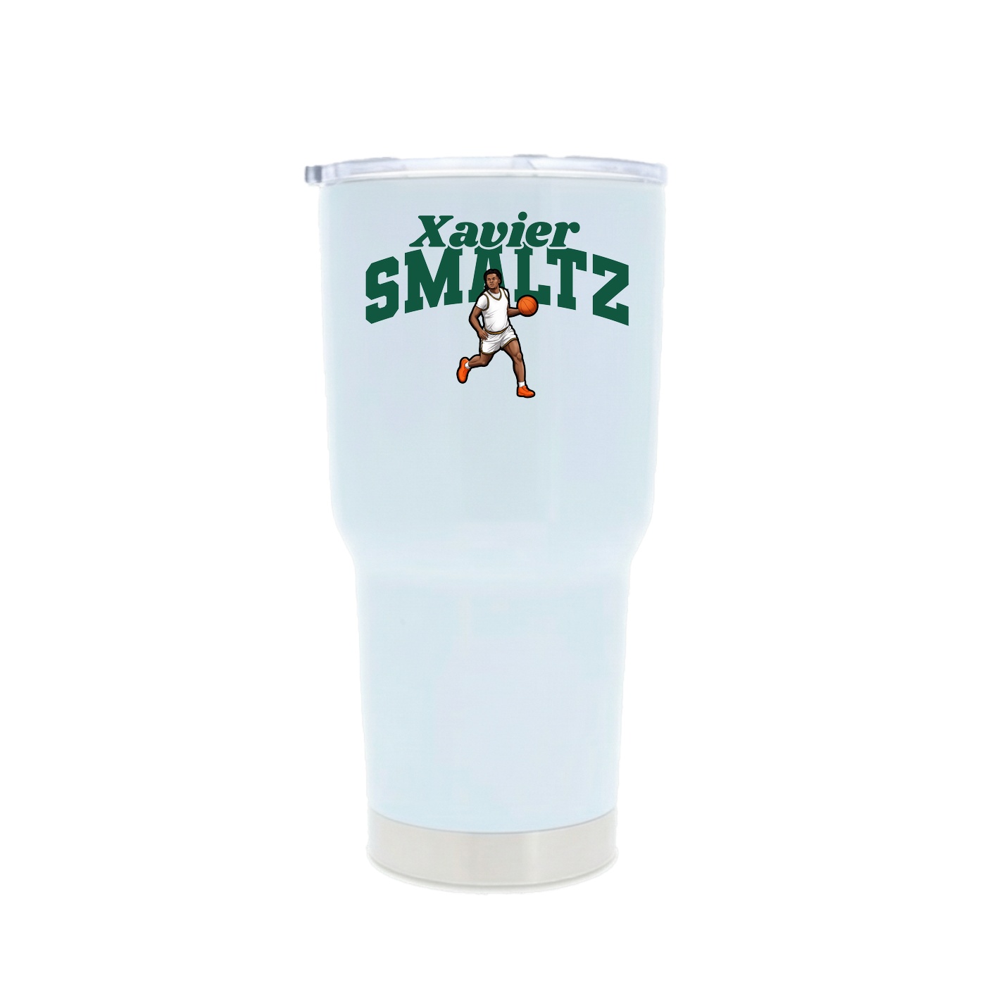 30oz Stainless Steel Tumbler — Signature Arch in White