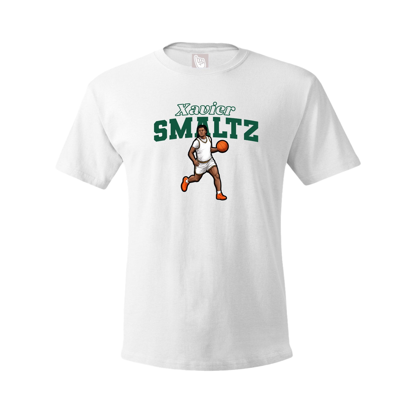 Youth Tee — Name Arch in White
