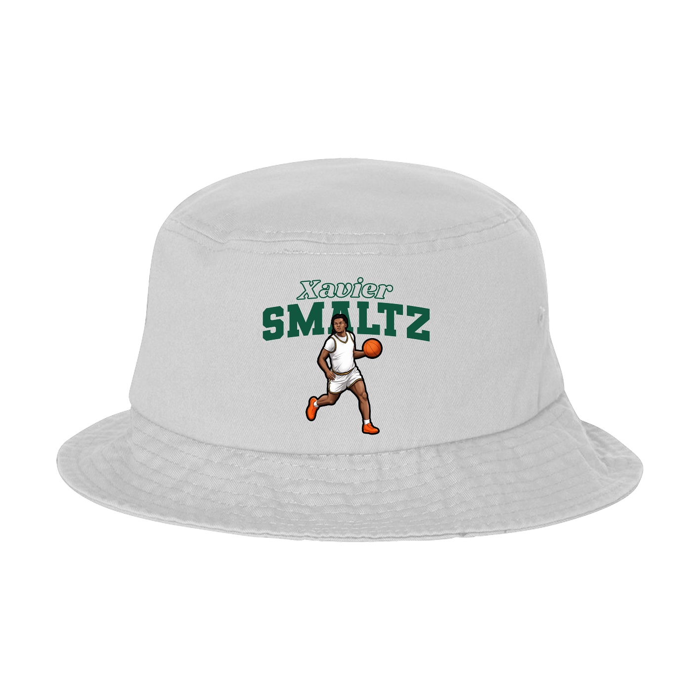 Bucket Cap — Name Arch in White