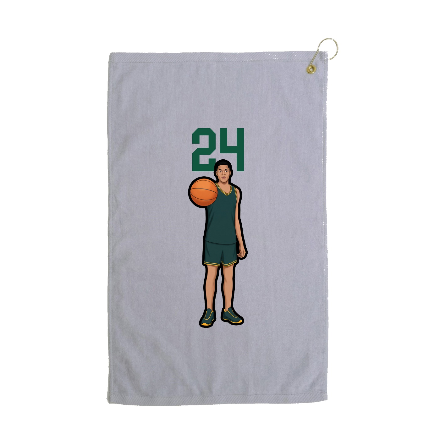 Golf Towel — Number Top in Grey