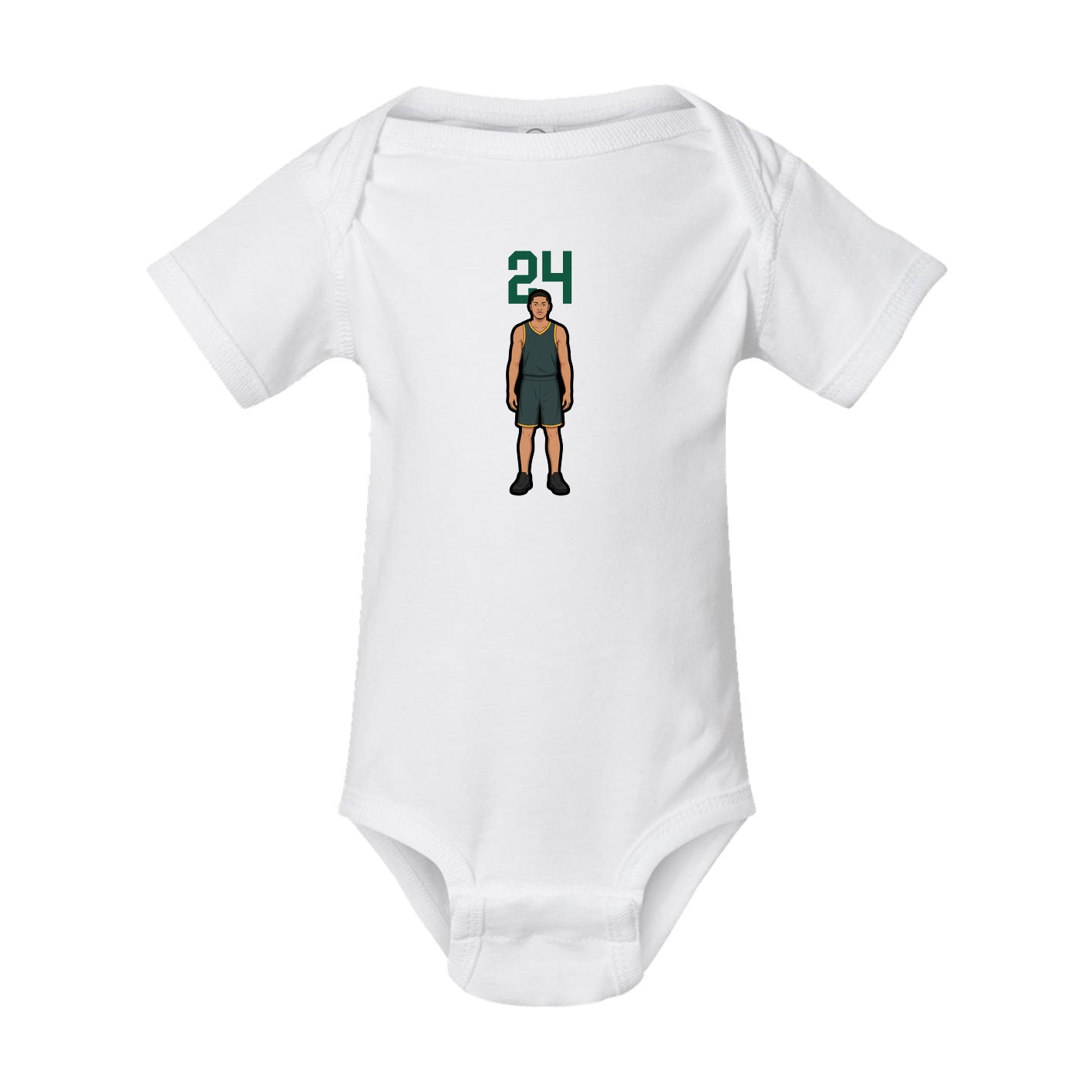 Baby Onesie — Number Top in White