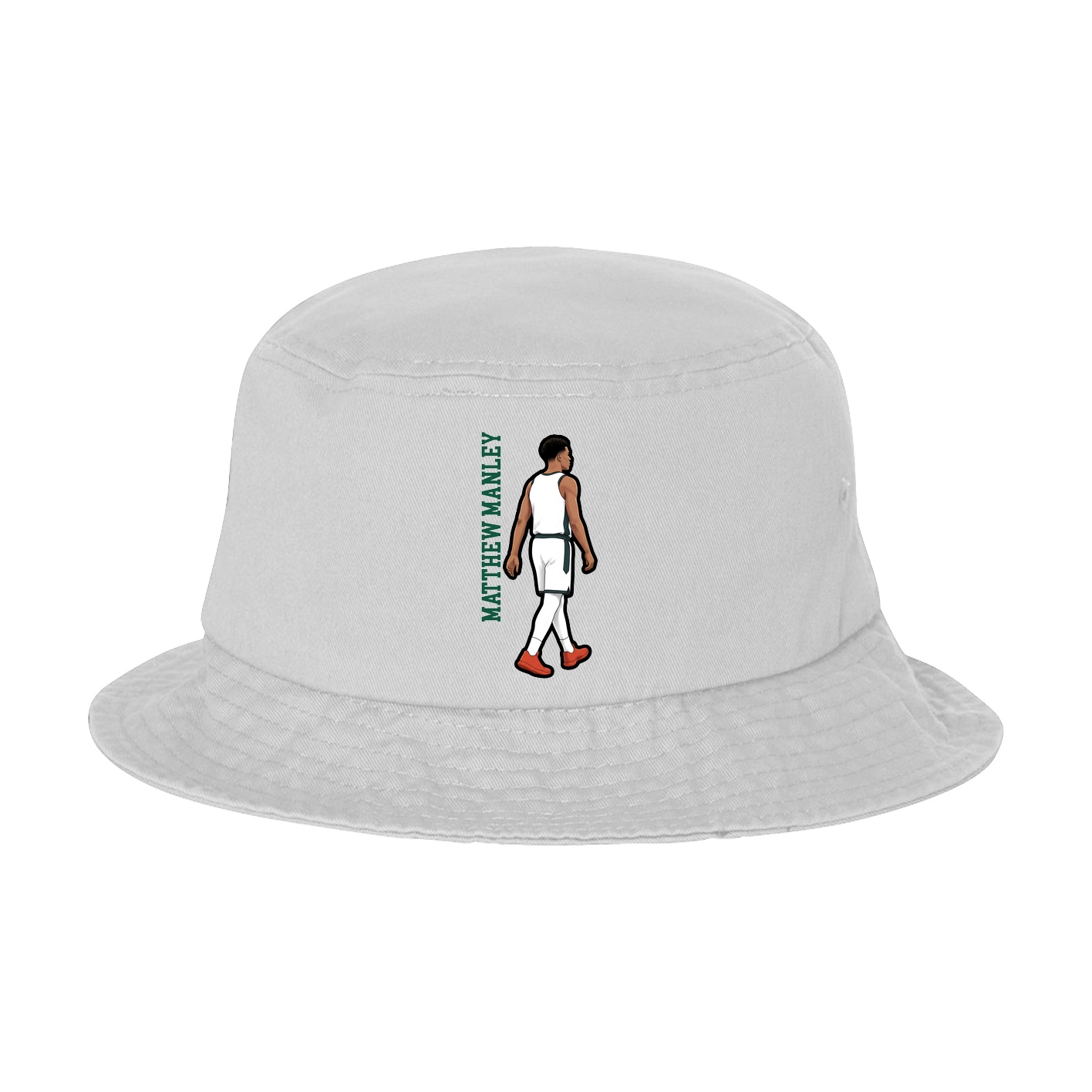 Bucket Cap — Name Vertical in White