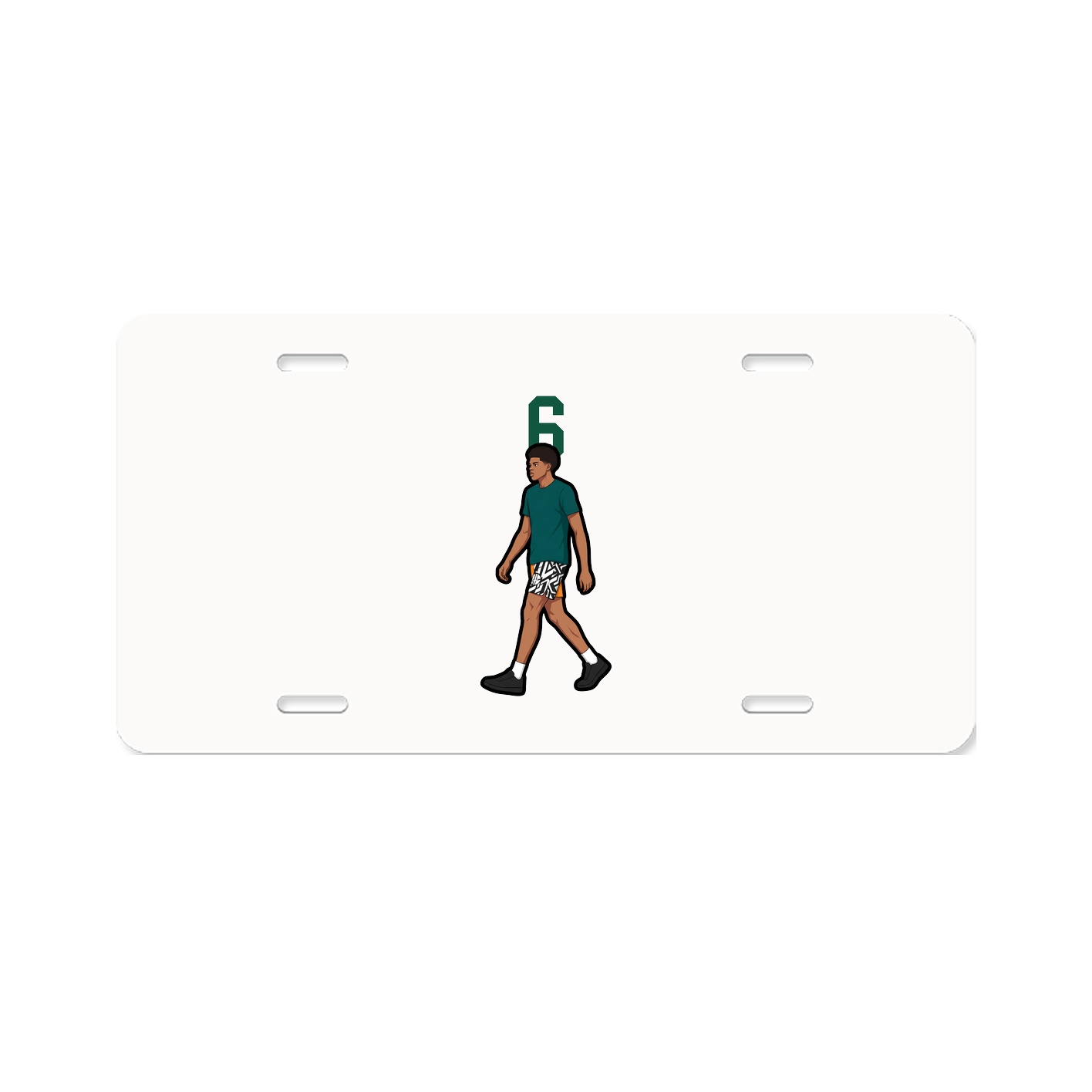 License Plate — Number Top in Classic