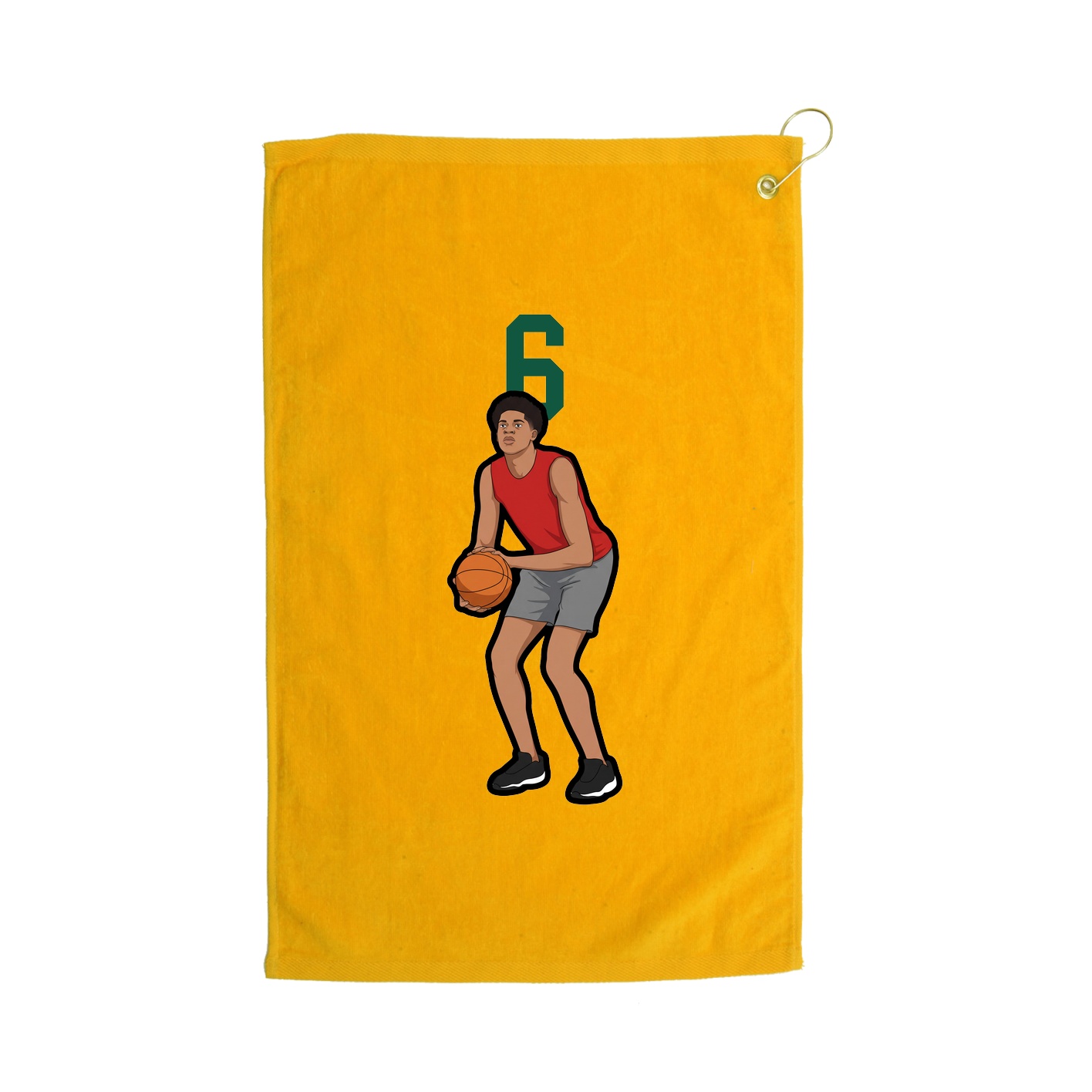 Golf Towel — Number Top in Gold