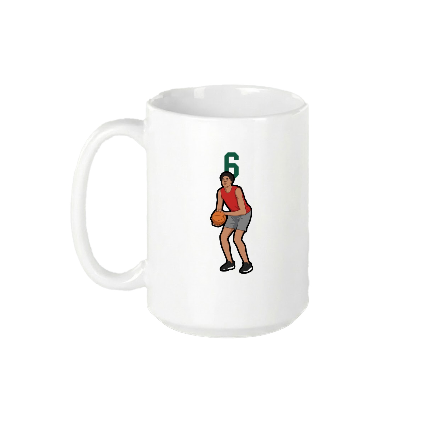 15oz Coffee Mug — Number Top in White