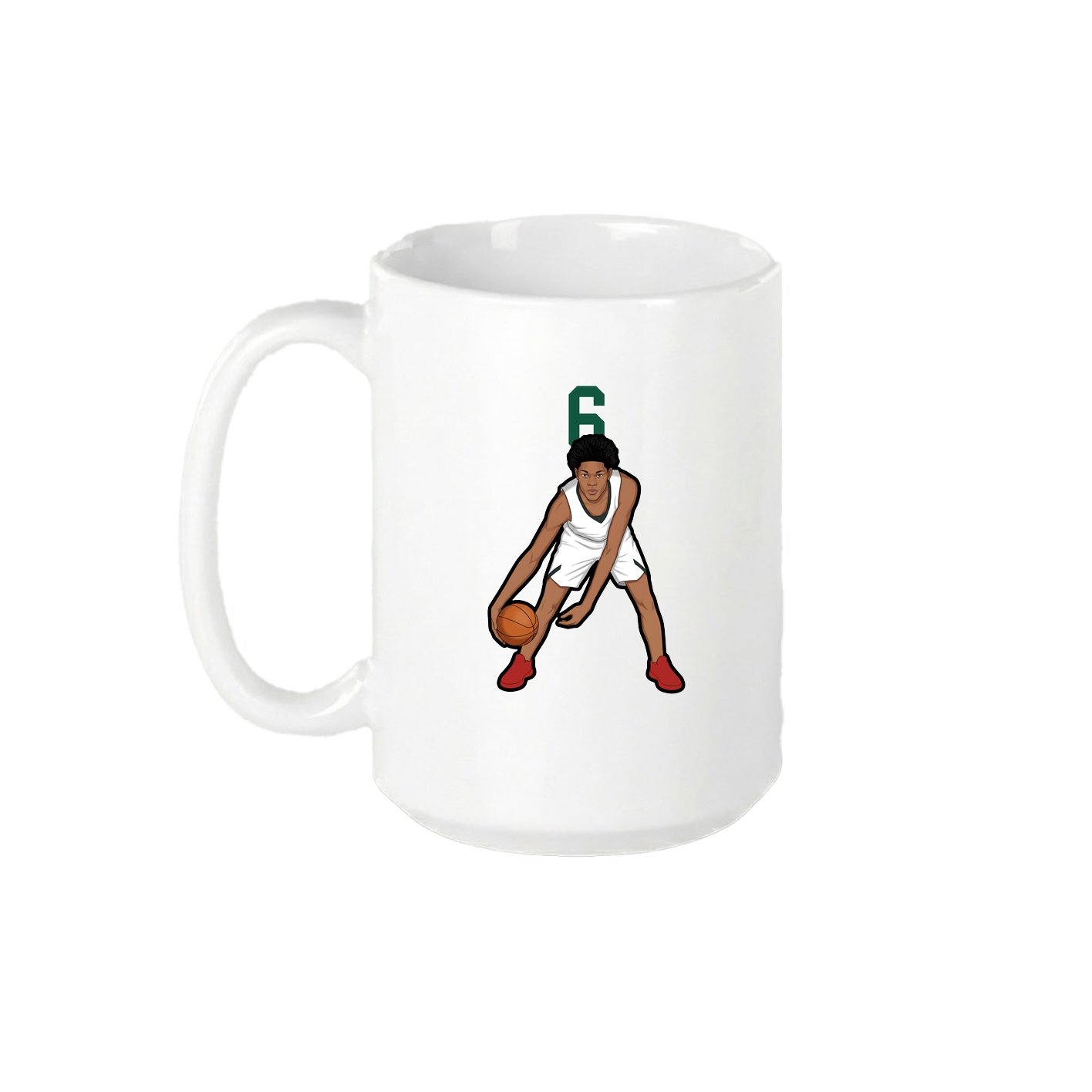 15oz Coffee Mug — Number Top in White