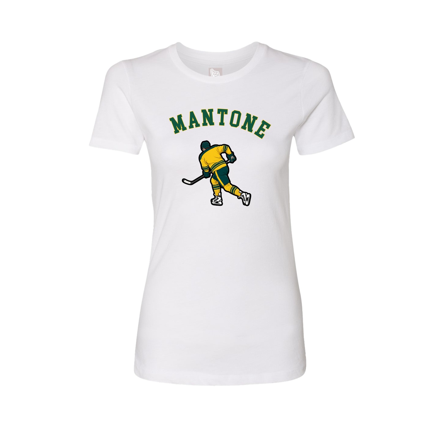 Fitted Women's Tee — Shirsey Arch in White