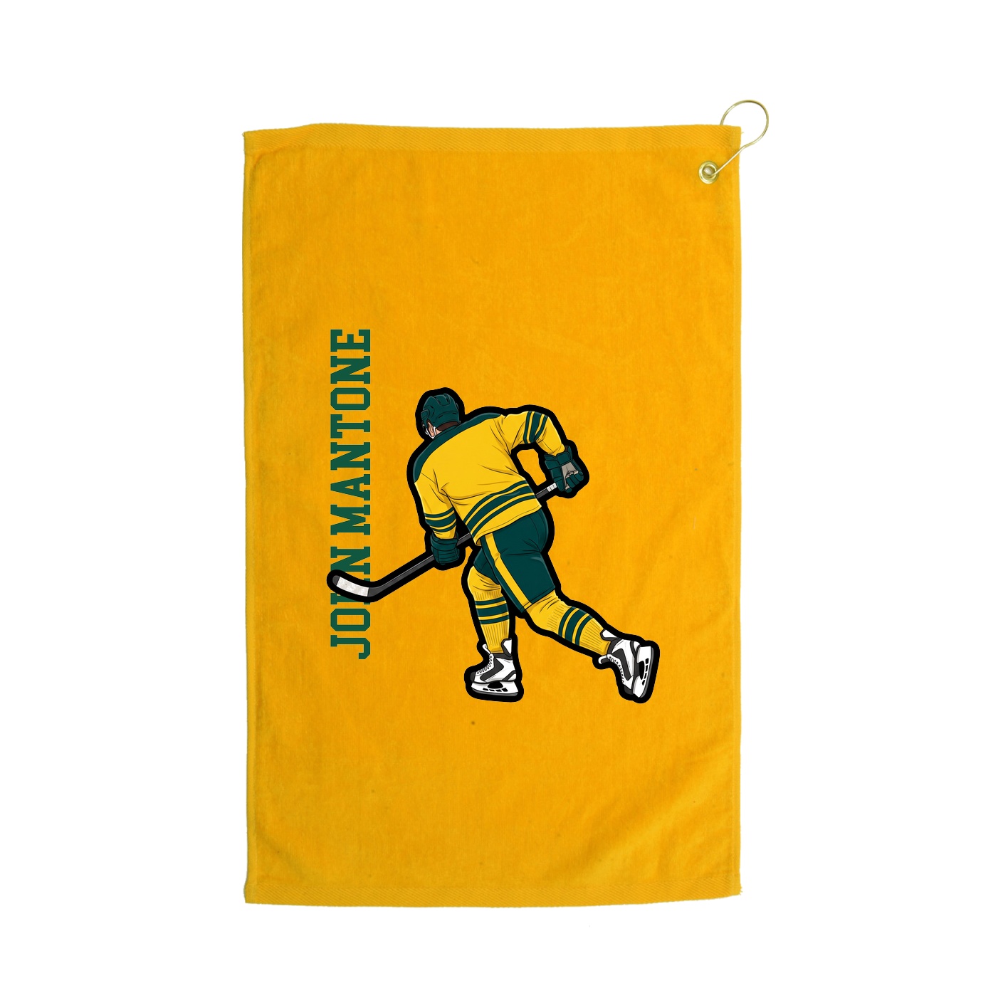 Golf Towel — Name Vertical in Gold