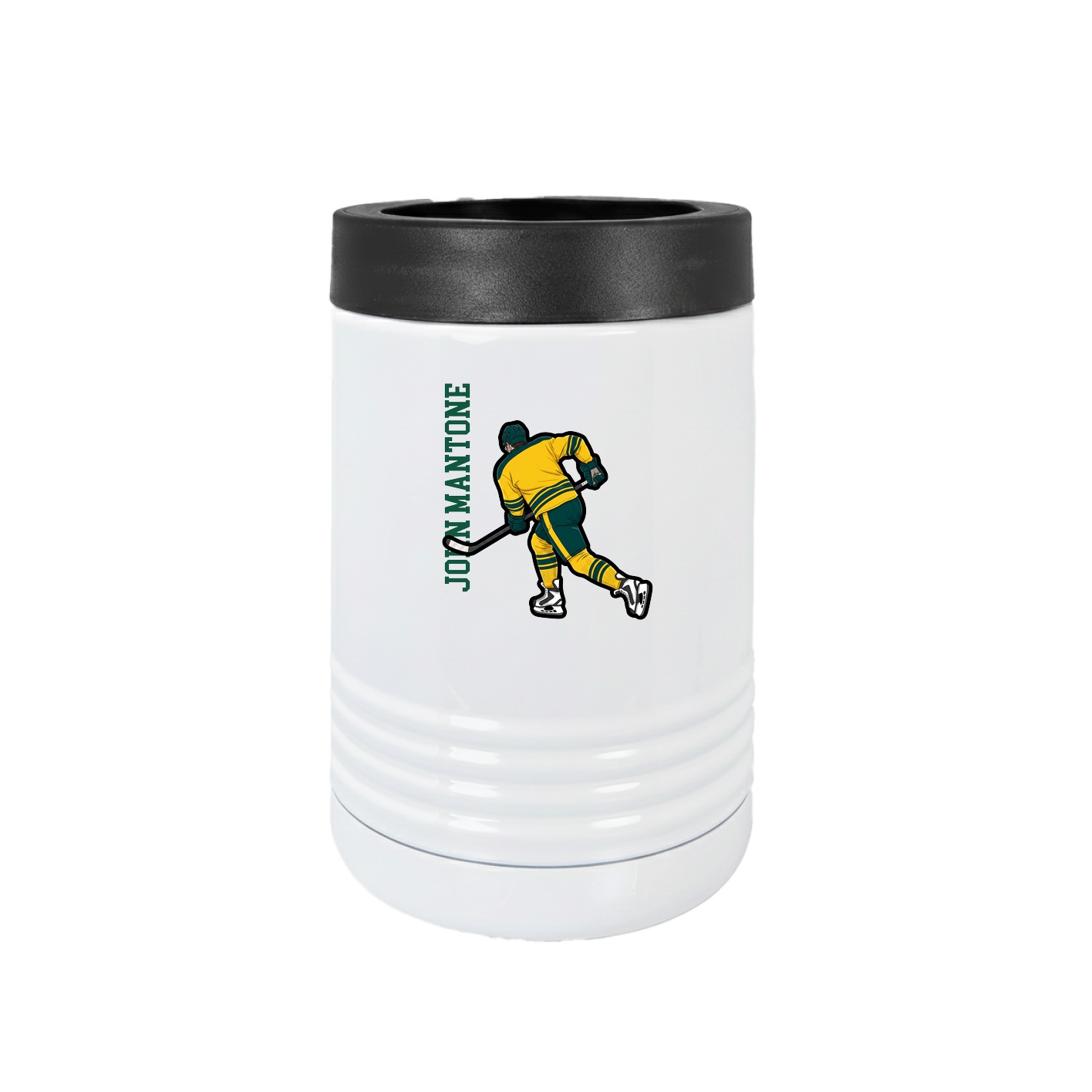 Beverage Holder — Name Vertical in White