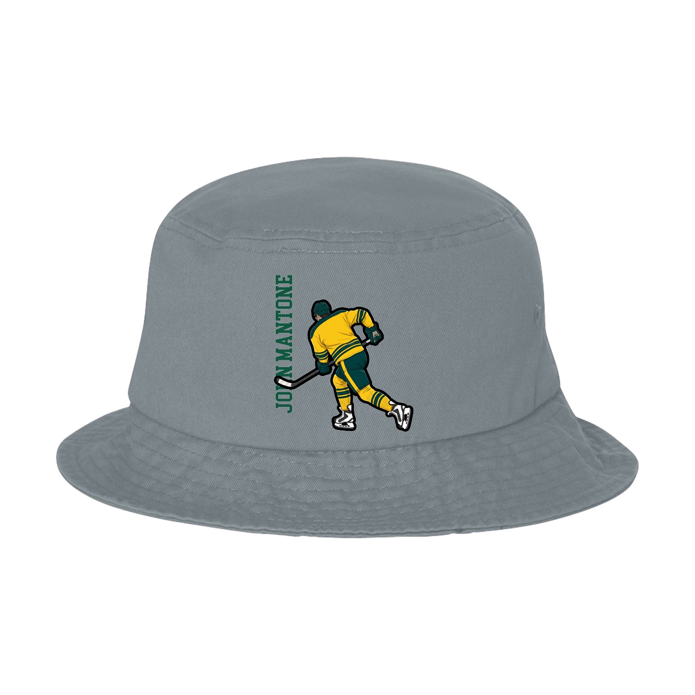 Bucket Cap — Name Vertical in Grey