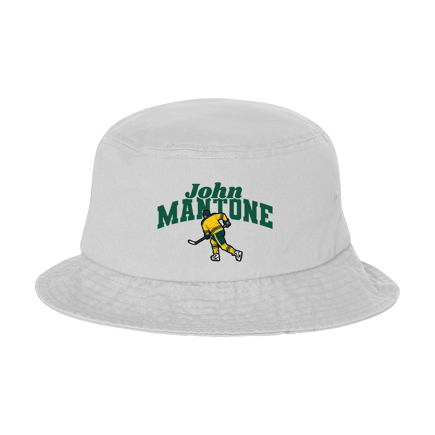 Bucket Cap — Signature Arch in White
