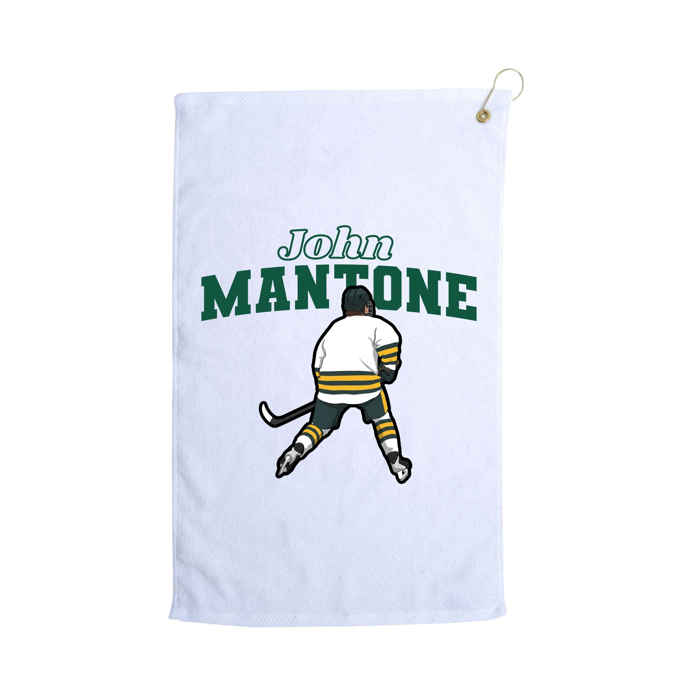 Golf Towel — Name Arch in White
