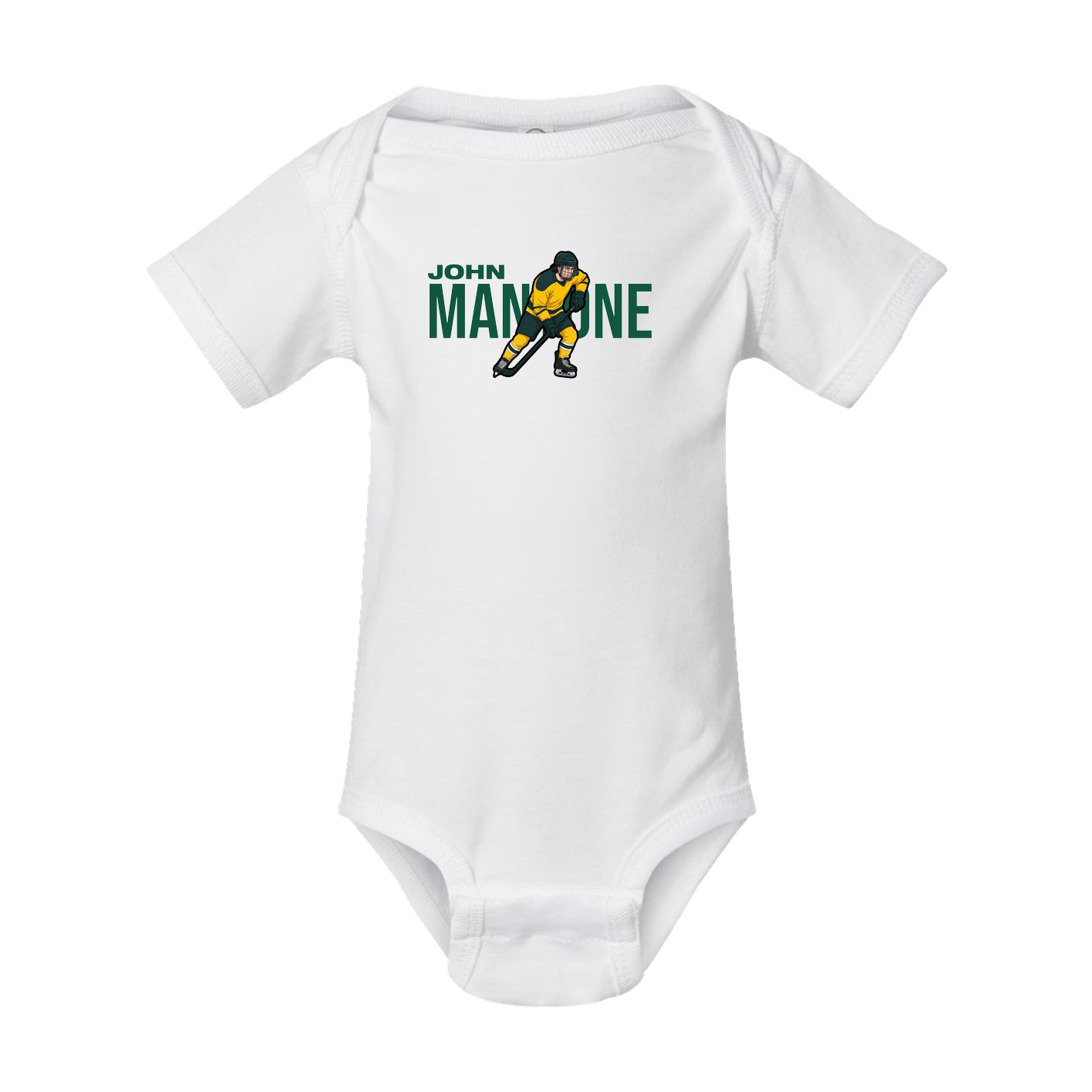 Baby Onesie — Player Name in White