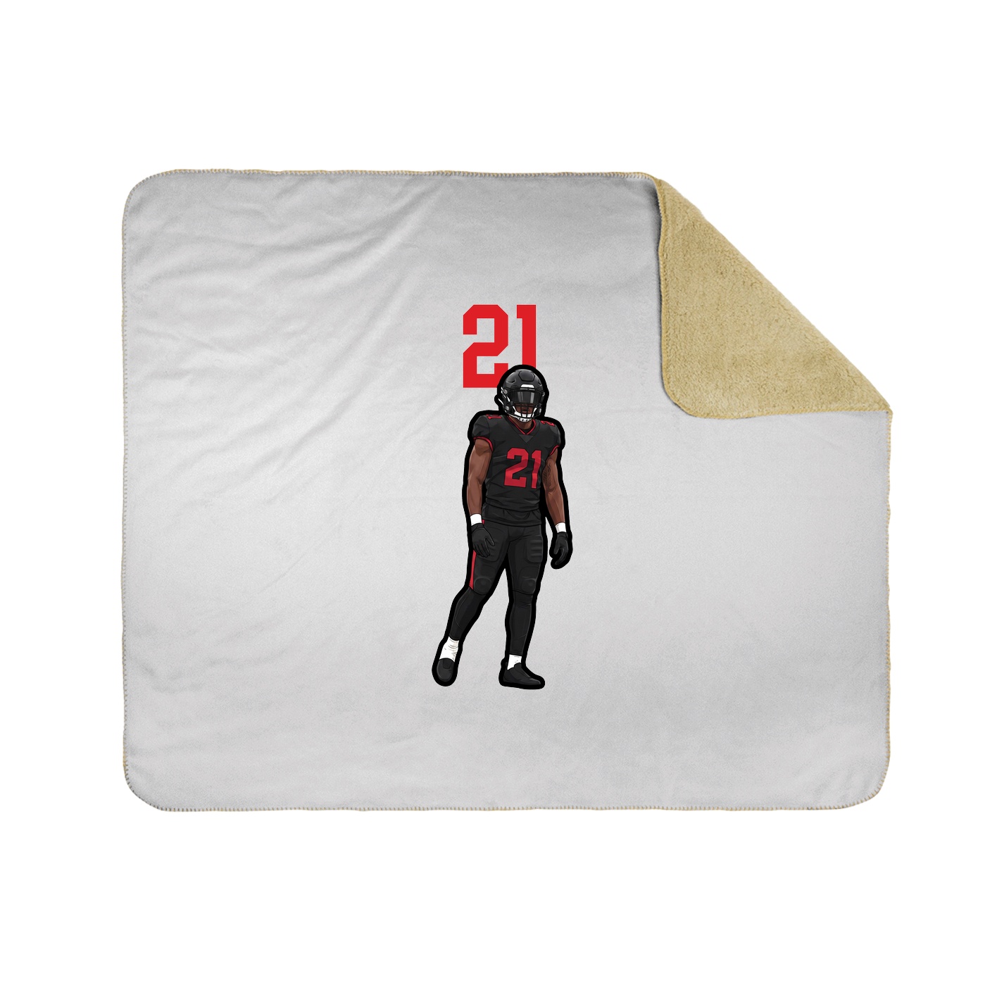 Throw Blanket — Number Top in White