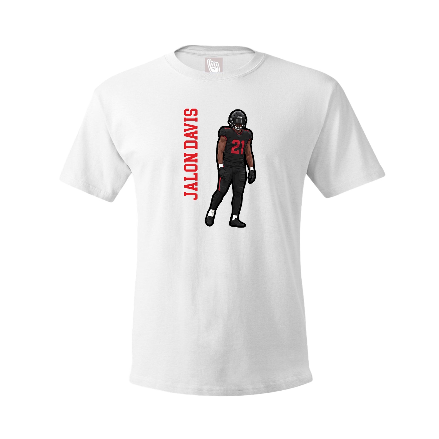 Tee — Name Vertical in White