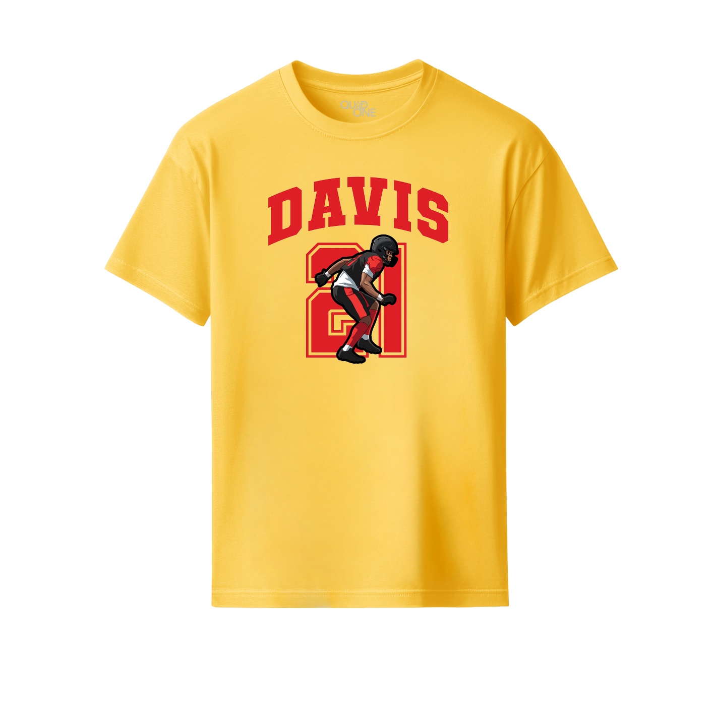 Youth Tee — Number in Yellow