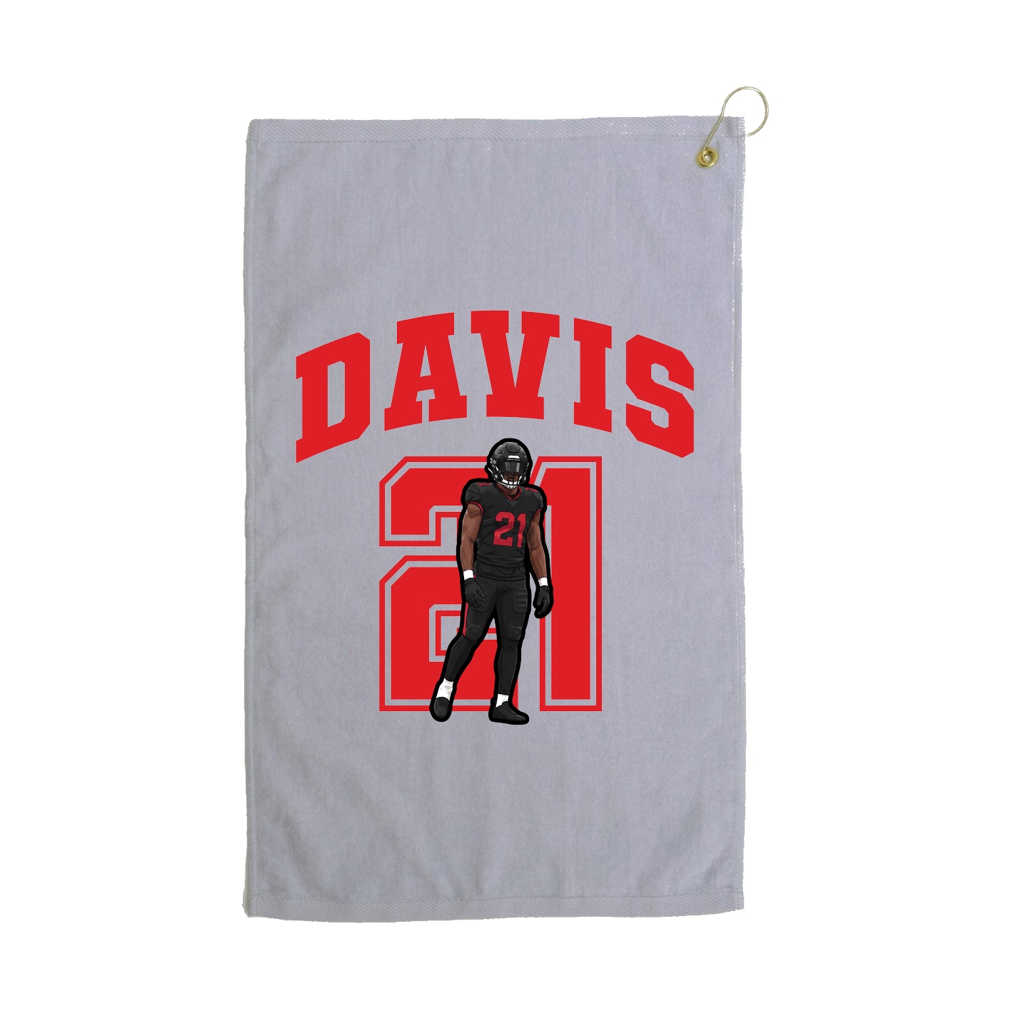 Golf Towel — Number in Grey