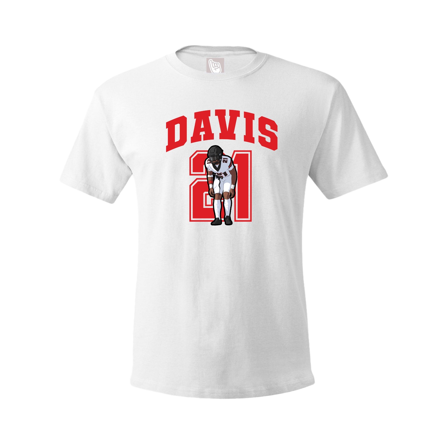 Youth Tee — Number in White