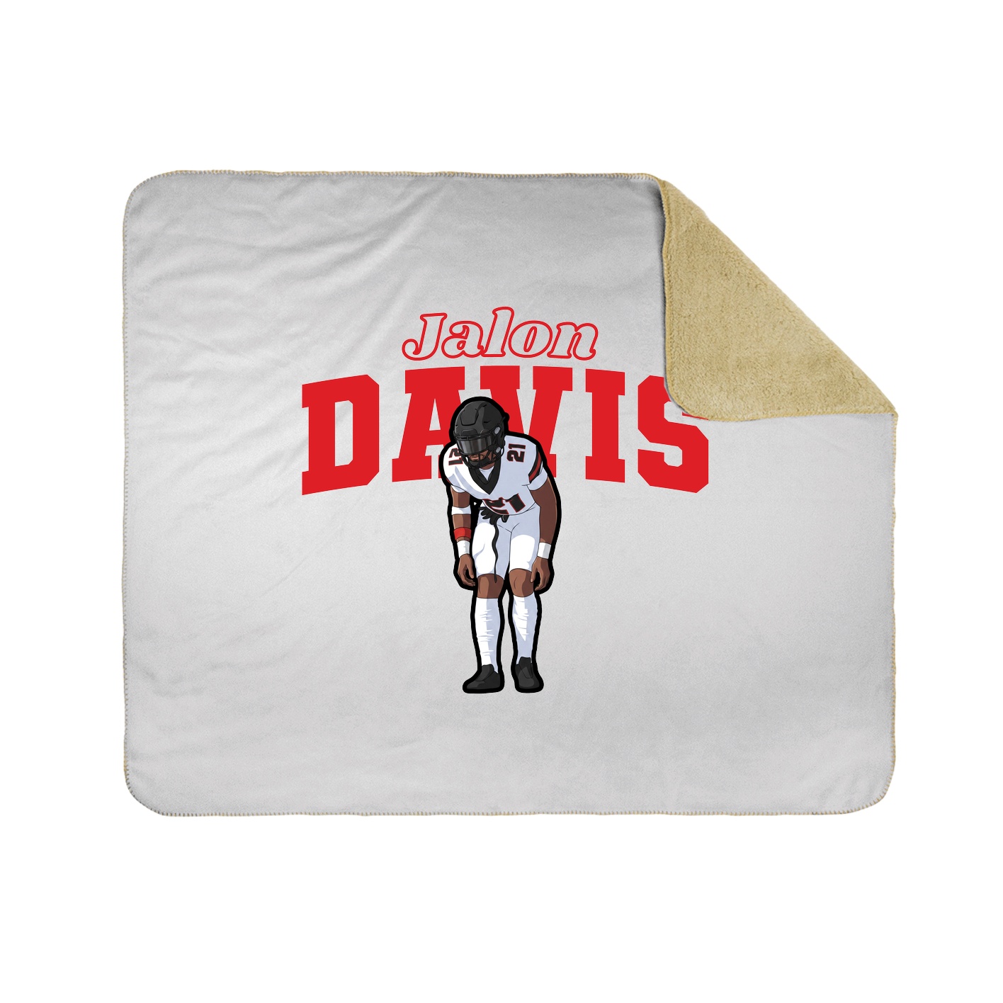 Throw Blanket — Name Arch in White