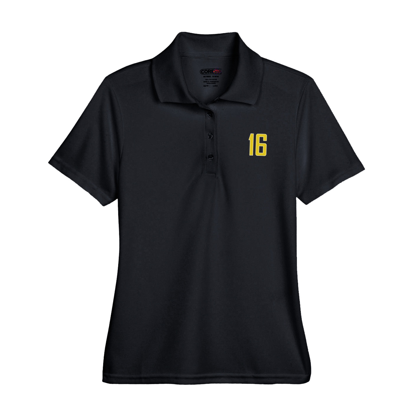 Womens Performance Polo — Front Shirsy in Black