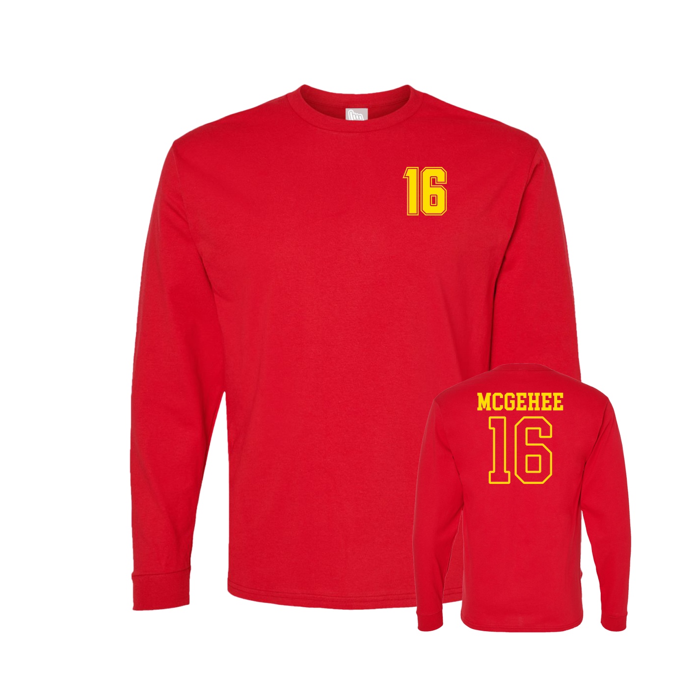 Long Sleeve Tee — Chest Back in Red