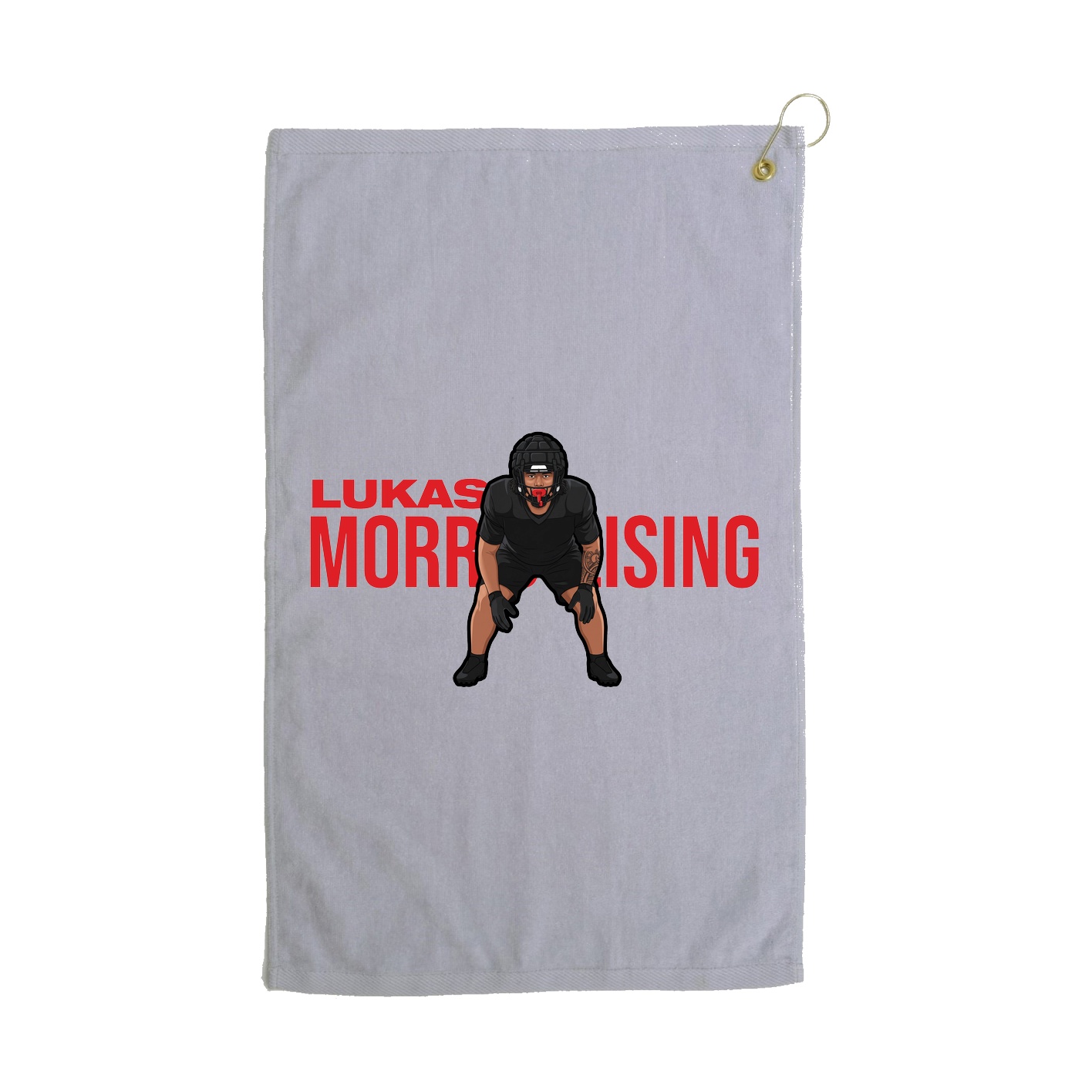 Golf Towel — Player Name in Grey