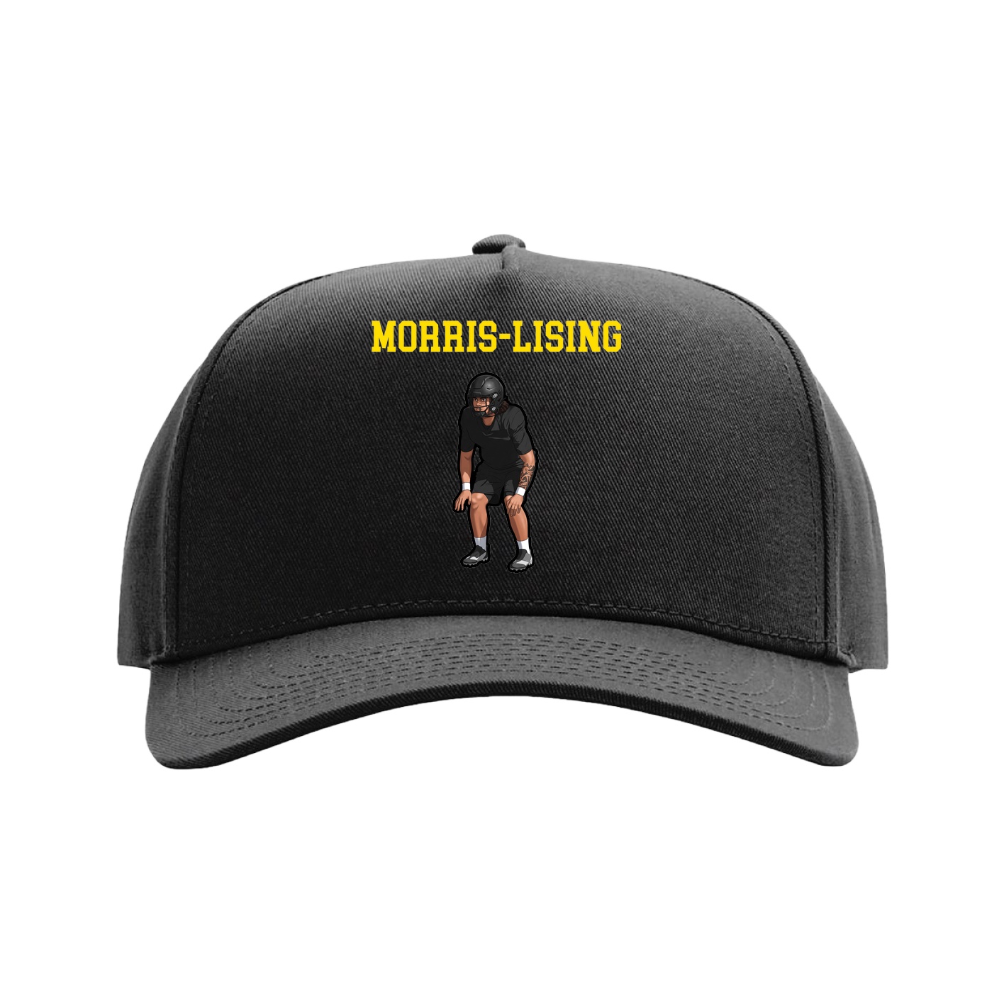 Full Fabric Five-Panel Champ Cap — Shirsey in Black