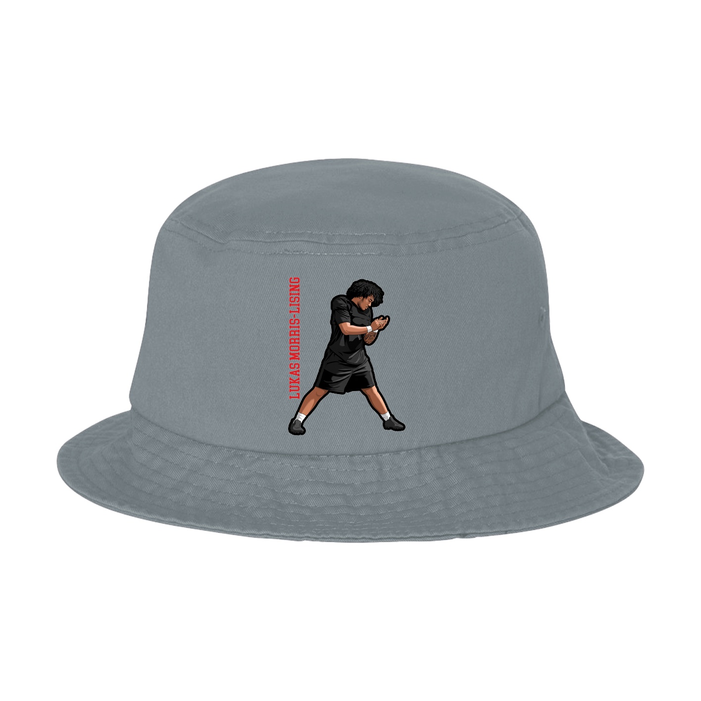 Bucket Cap — Name Vertical in Grey