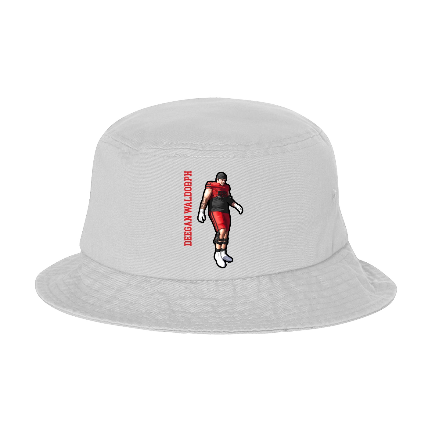 Bucket Cap — Name Vertical in White