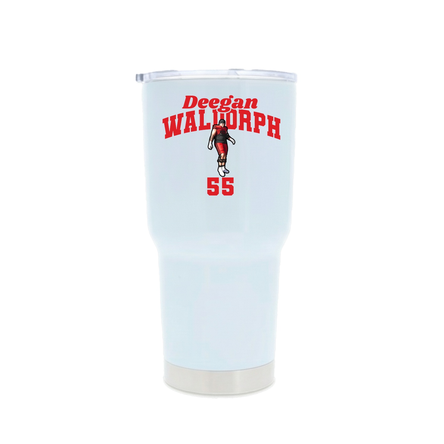 30oz Stainless Steel Tumbler — Signature Arch in White