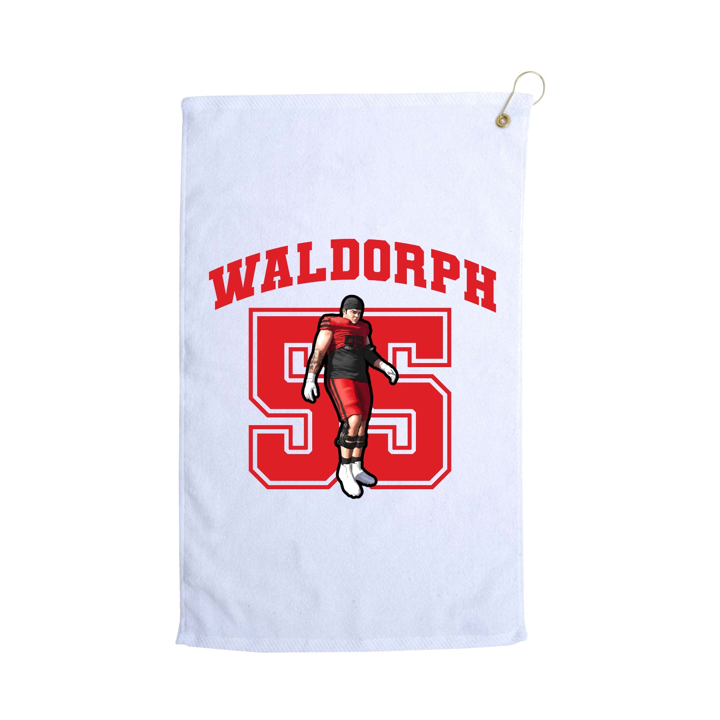 Golf Towel — Number in White