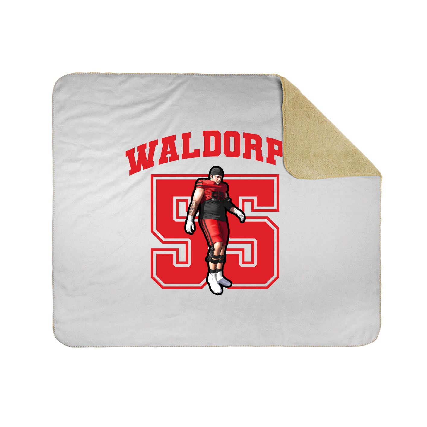 Throw Blanket — Number in White