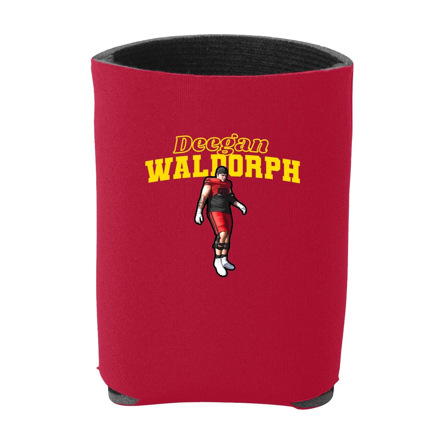 Can Holder — Name Arch in Red