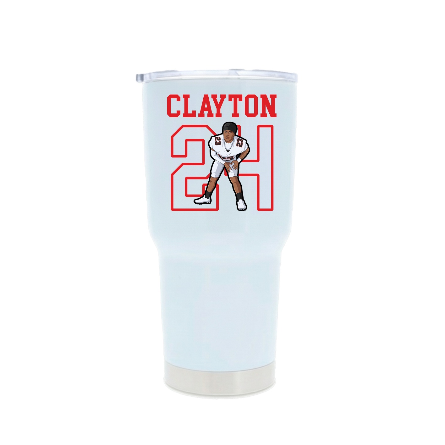 30oz Stainless Steel Tumbler — Shirsey in White