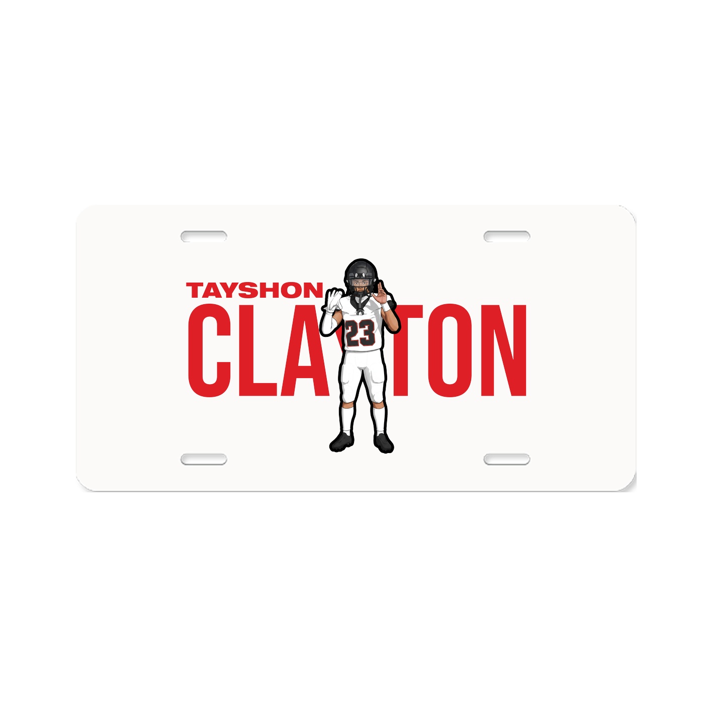 License Plate — Player Name in Classic