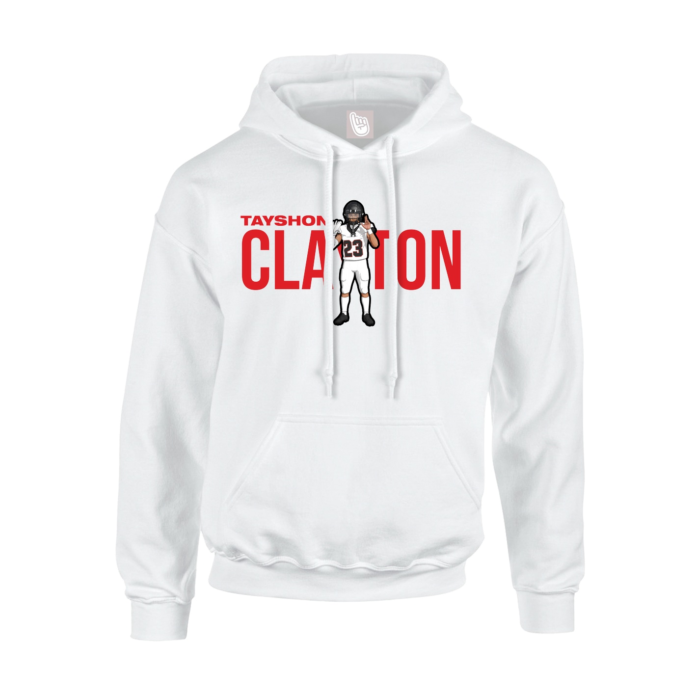 Youth Hoodie — Player Name in White