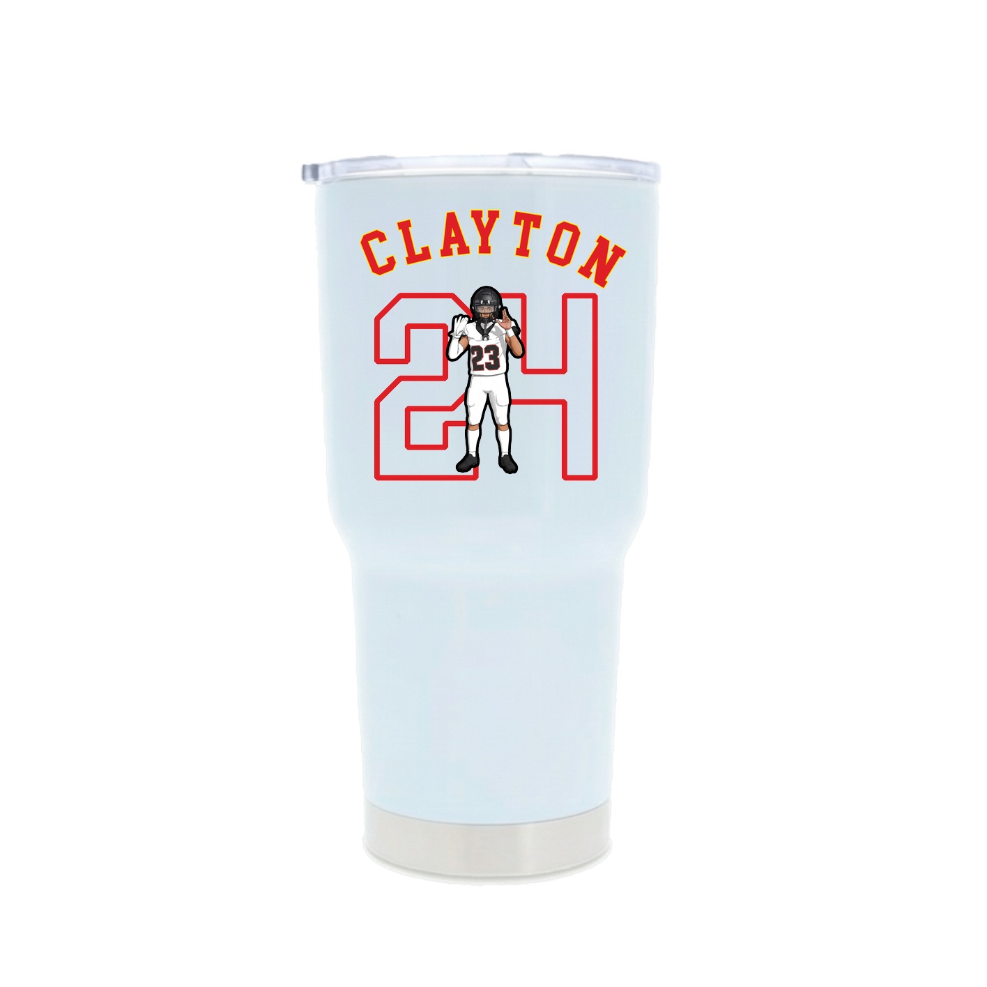 30oz Stainless Steel Tumbler — Shirsey Arch in White