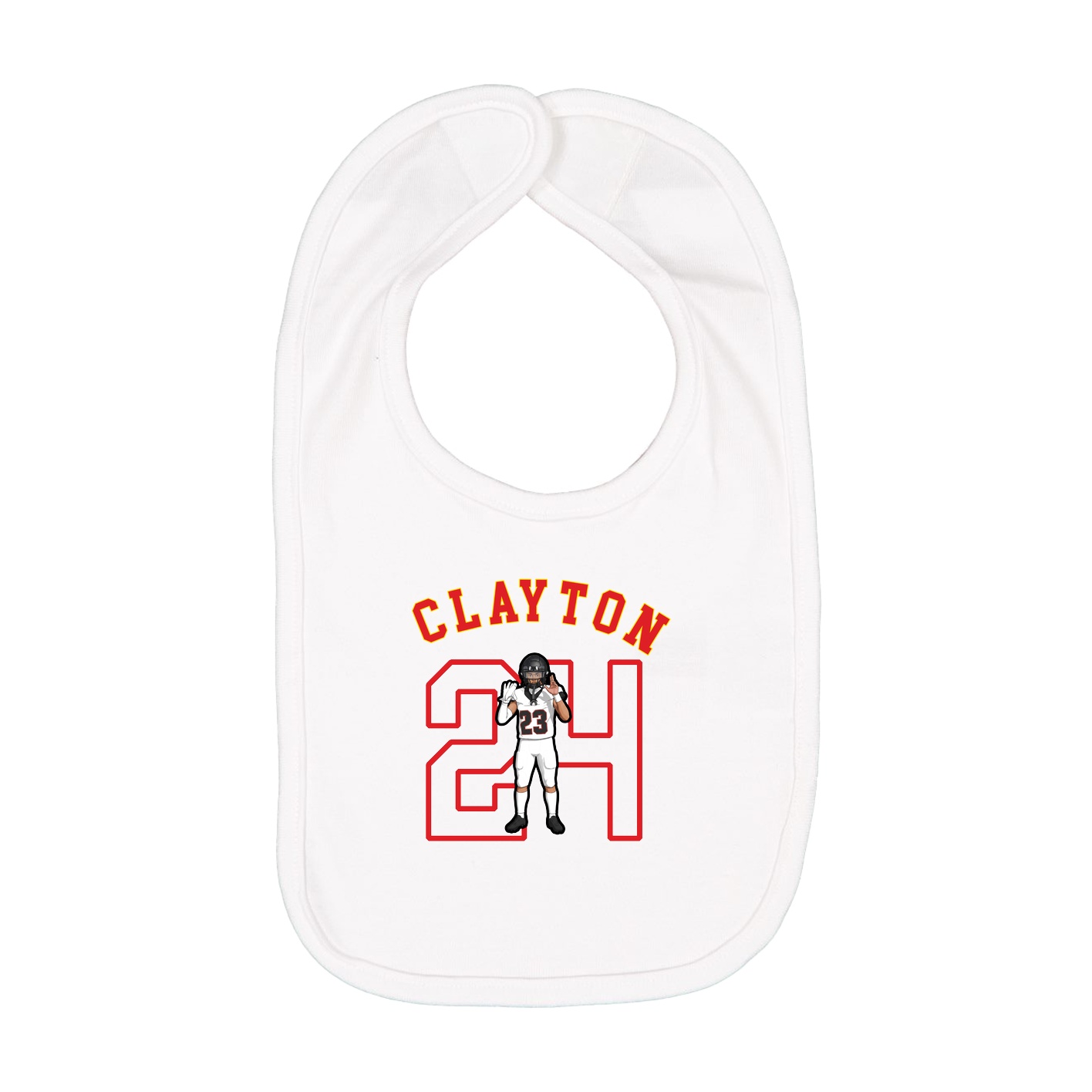 Infant Bib — Shirsey Arch in White
