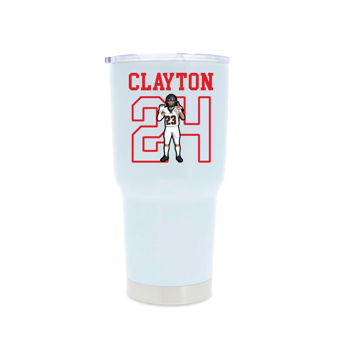 30oz Stainless Steel Tumbler — Shirsey in White