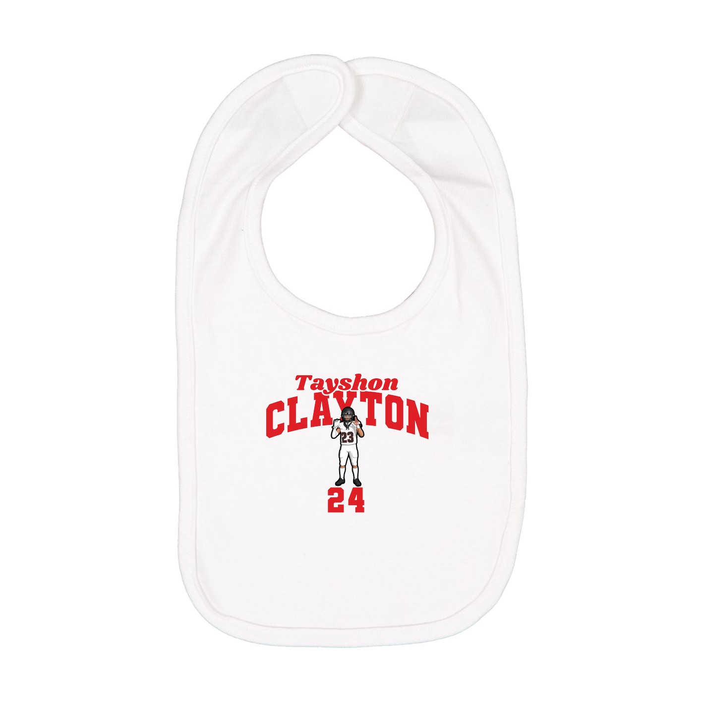 Infant Bib — Signature Arch in White