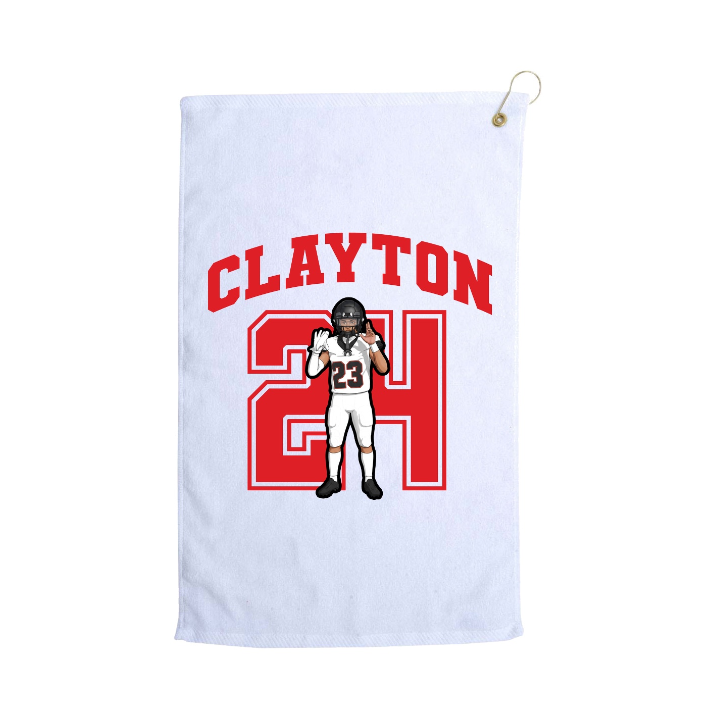 Golf Towel — Number in White