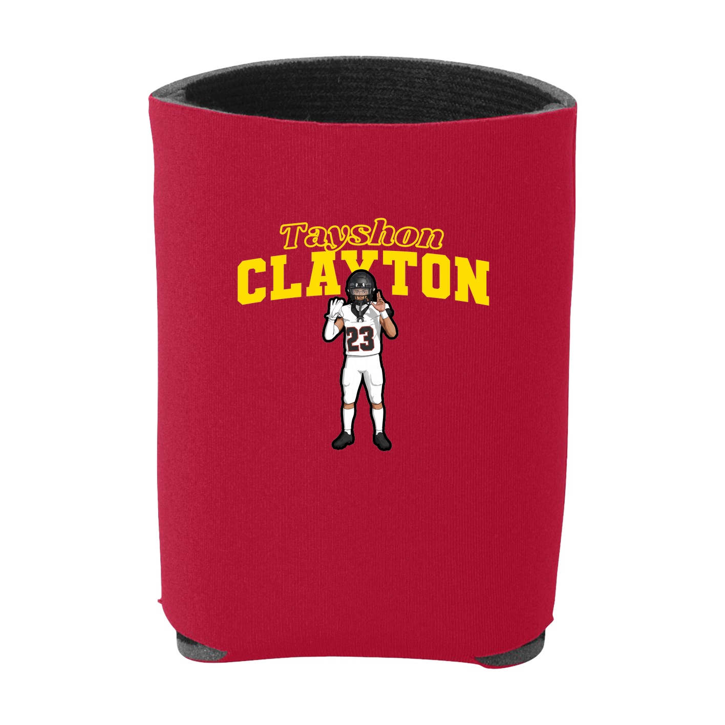 Can Holder — Name Arch in Red
