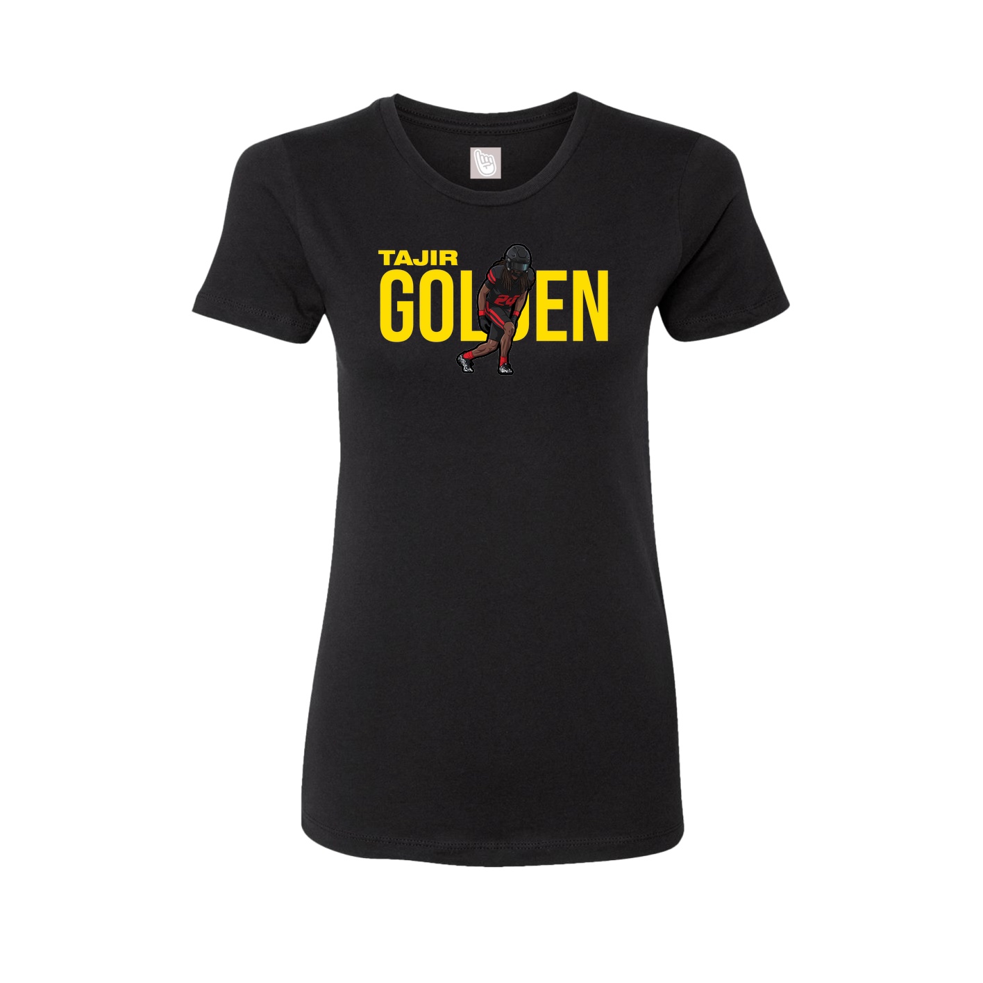 Fitted Women's Tee — Player Name in Black