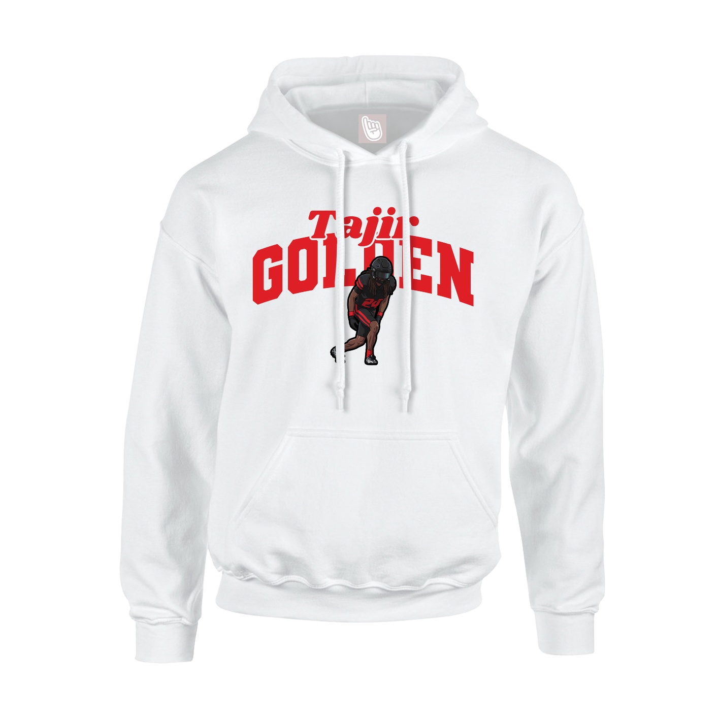 Youth Hoodie — Signature Arch in White
